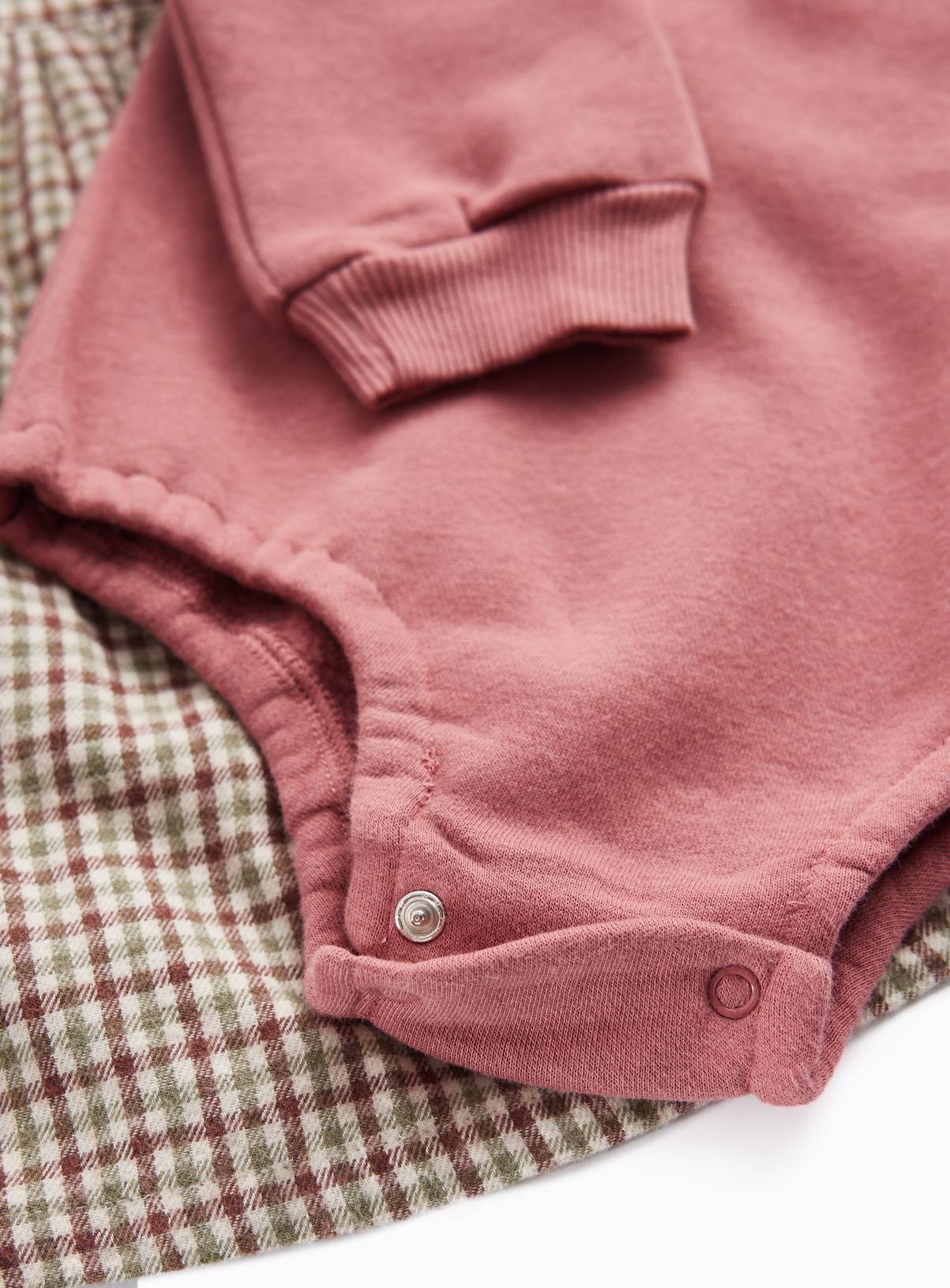 Checked Pinafore Dress, Bodysuit & Tights Set Up to 3 mths - Image 2